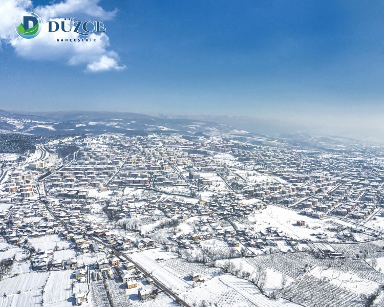 Düzce Bahçeşehir Bölgesi Kar Kış