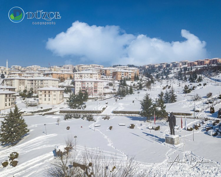 Düzce Bahçeşehir Bölgesi Kar Kış