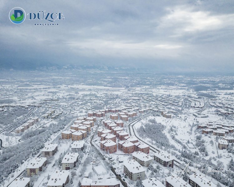 Düzce Bahçeşehir Bölgesi Kar Kış