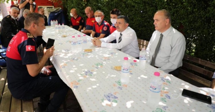Vali Atay ve Başkan Özlü'den itfaiye ziyareti!