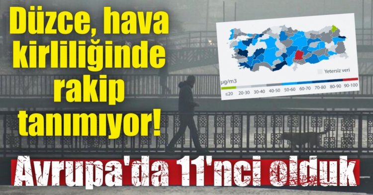 Düzce, hava kirliliğinde rakip tanımıyor! Avrupa'da 11'nci olduk!