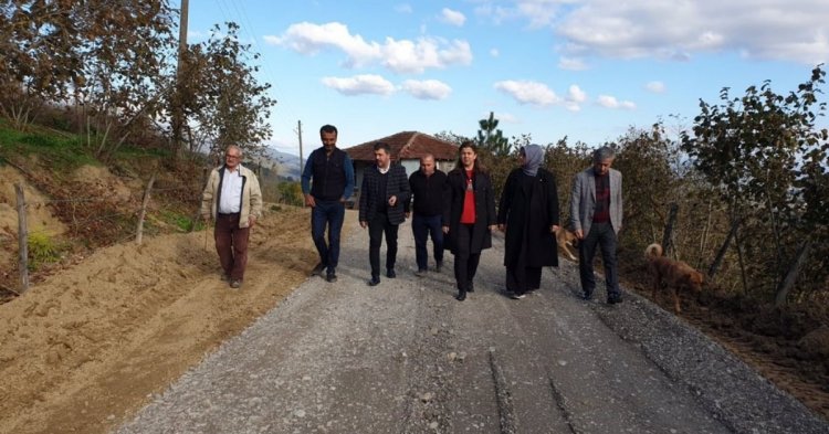 Düzce’de köy yolları beton oluyor!