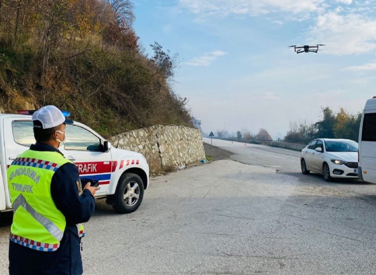Jandarmadan drone ile denetim!